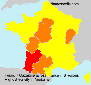 Surname Gazaigne in France Surname Gazaigne in France