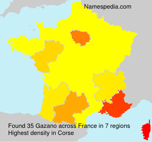 Surname Gazano in France Surname Gazano in France
