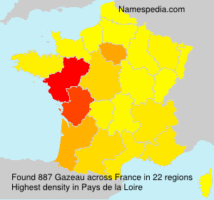 Surname Gazeau in France