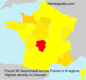 Surname Gazonnaud in France Surname Gazonnaud in France