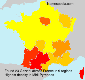Surname Gazzini in France Surname Gazzini in France
