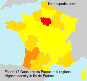 Surname Geas in France Surname Geas in France