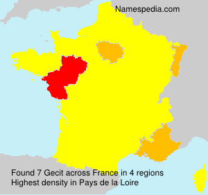 Surname Gecit in France Surname Gecit in France