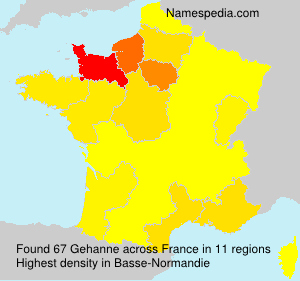 Surname Gehanne in France Surname Gehanne in France