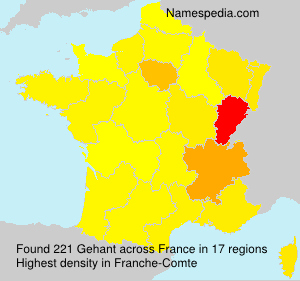 Surname Gehant in France Surname Gehant in France
