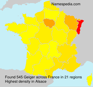 Surname Geiger in France Surname Geiger in France