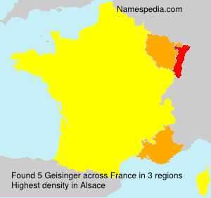 Surname Geisinger in France