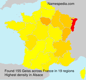 Surname Geiss in France Surname Geiss in France