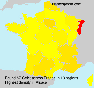 Surname Geist in France Surname Geist in France