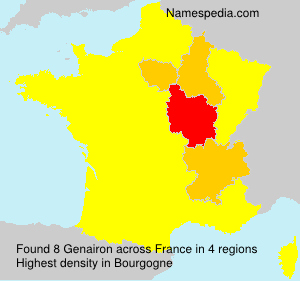 Surname Genairon in France Surname Genairon in France