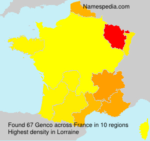 Surname Genco in France Surname Genco in France