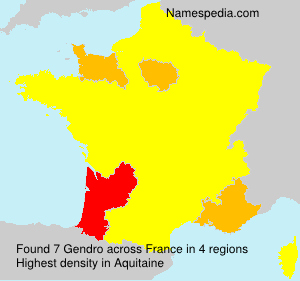 Surname Gendro in France Surname Gendro in France