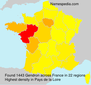 Surname Gendron in France Surname Gendron in France