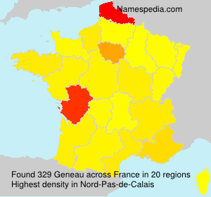 Surname Geneau in France Surname Geneau in France