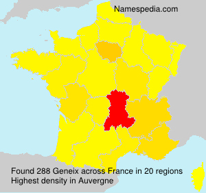 Surname Geneix in France Surname Geneix in France
