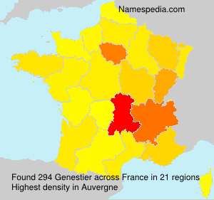 Surname Genestier in France Surname Genestier in France