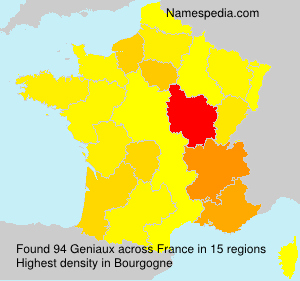Surname Geniaux in France Surname Geniaux in France