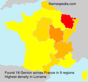 Surname Genion in France Surname Genion in France