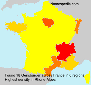 Surname Gensburger in France Surname Gensburger in France