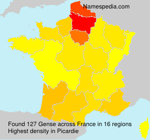 Surname Gense in France Surname Gense in France