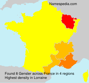 Surname Gensler in France Surname Gensler in France