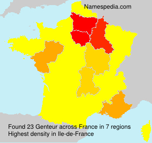 Surname Genteur in France Surname Genteur in France