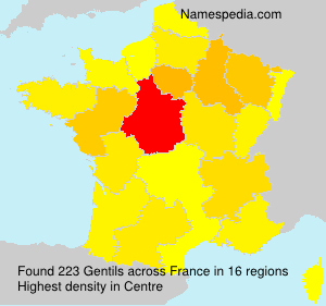 Surname Gentils in France Surname Gentils in France