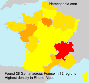 Surname Gentin in France Surname Gentin in France