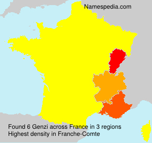 Surname Genzi in France Surname Genzi in France