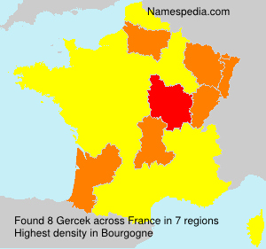 Surname Gercek in France Surname Gercek in France