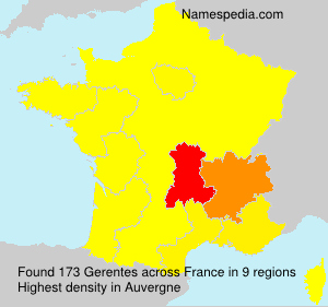 Surname Gerentes in France Surname Gerentes in France