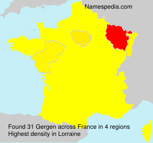 Surname Gergen in France Surname Gergen in France