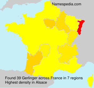 Surname Gerlinger in France Surname Gerlinger in France