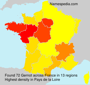 Surname Gernot in France Surname Gernot in France