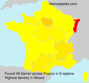 Surname Gerrer in France Surname Gerrer in France