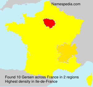 Surname Gersen in France Surname Gersen in France