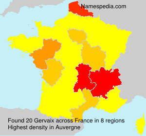 Surname Gervaix in France Surname Gervaix in France
