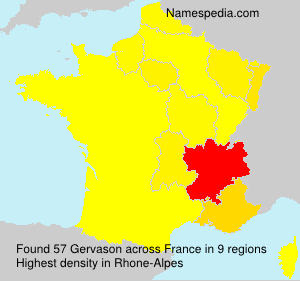 Surname Gervason in France