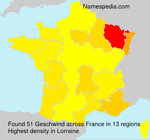 Surname Geschwind in France Surname Geschwind in France
