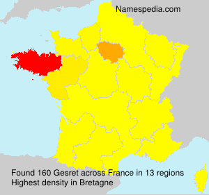 Surname Gesret in France Surname Gesret in France