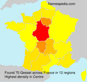 Surname Gesset in France Surname Gesset in France