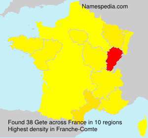Surname Gete in France Surname Gete in France
