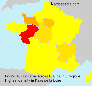 Surname Gevraise in France Surname Gevraise in France