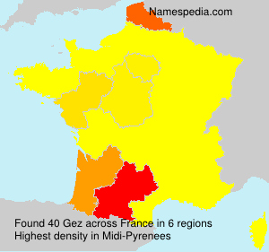 Surname Gez in France Surname Gez in France