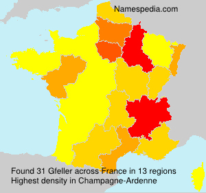 Surname Gfeller in France Surname Gfeller in France
