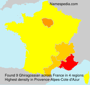 Surname Ghiragossian in France Surname Ghiragossian in France