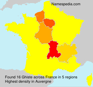 Surname Ghiste in France Surname Ghiste in France