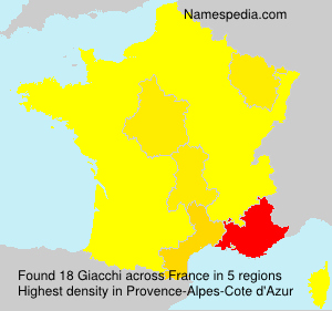 Surname Giacchi in France Surname Giacchi in France