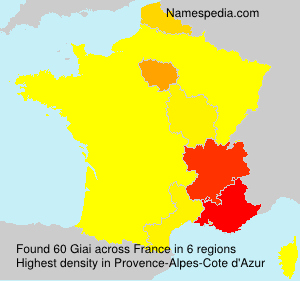 Surname Giai in France Surname Giai in France