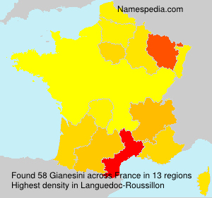 Surname Gianesini in France Surname Gianesini in France